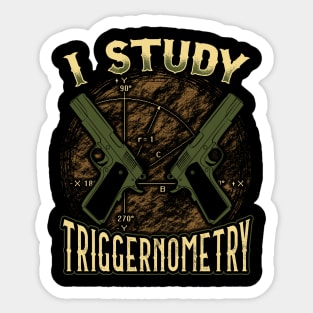 2nd Amendment Gun Rights I Study Triggernometry Sticker